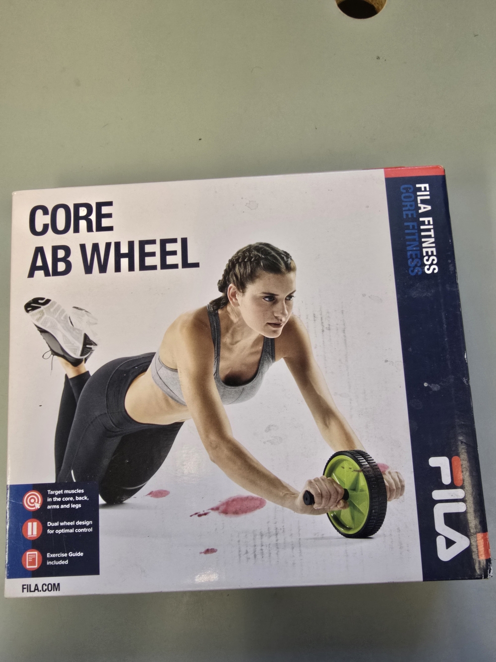 FILA Core AB Wheel Dual Wheel Fitness Exercise Equipment